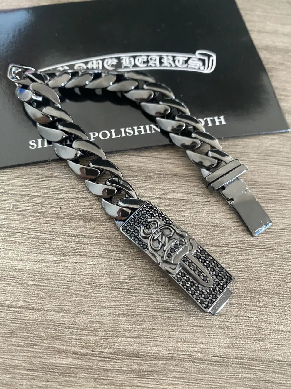 Chrome Hearts Style Premium Black Chain Bracelet - Hình 9