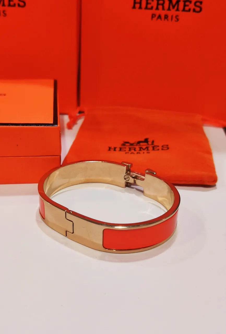 Premium Enamel H Bracelet Gold Plated - Hình 3