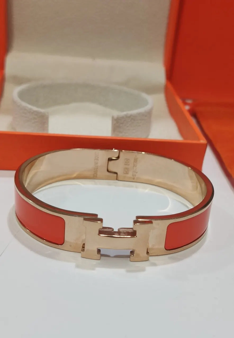 Premium Enamel H Bracelet Gold Plated - Hình 6