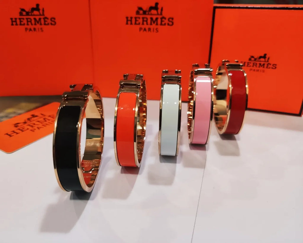 Hermes Clic H Bracelet White Gold - Hình 5