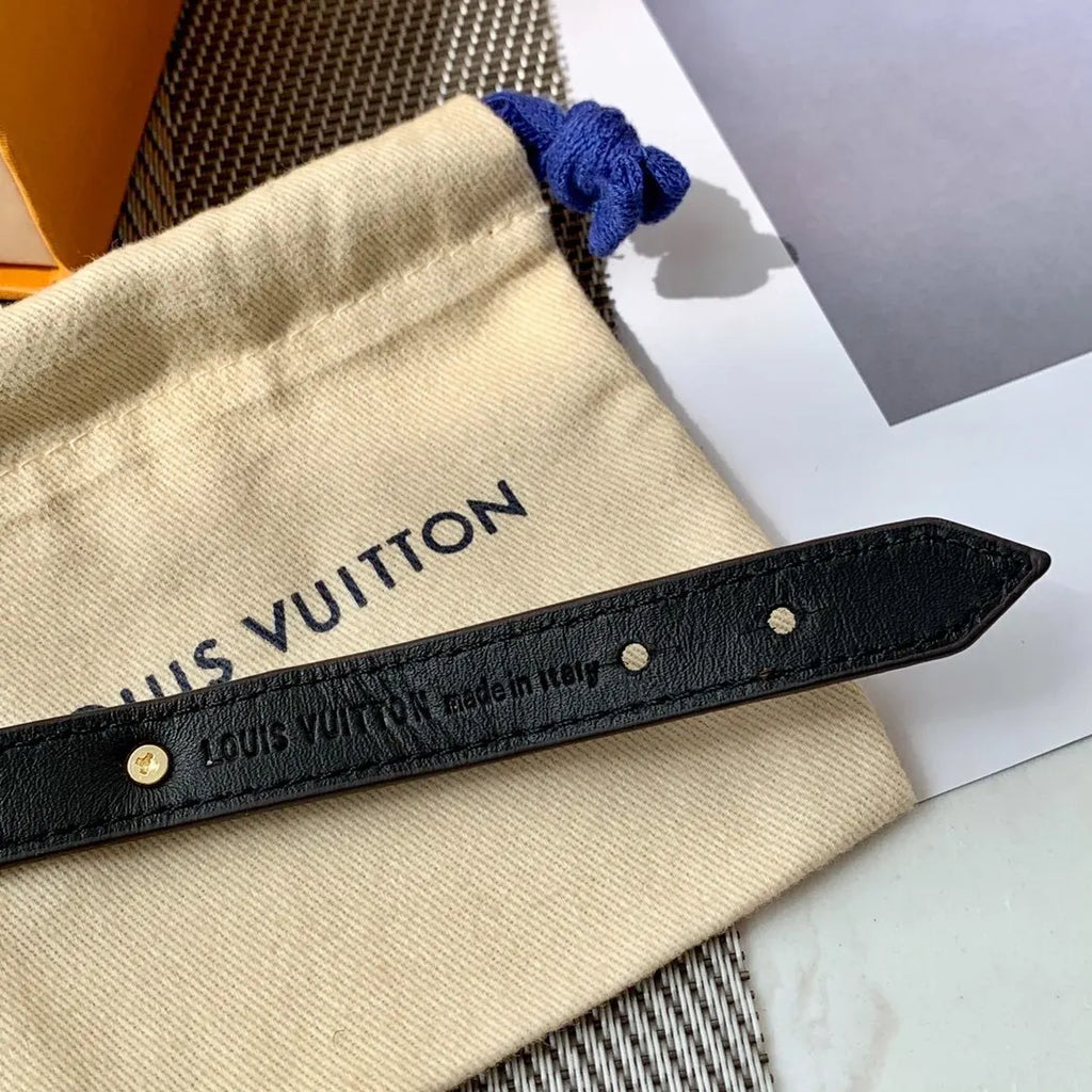 Luxury Leather Bracelet with Gold Accents - Hình 4