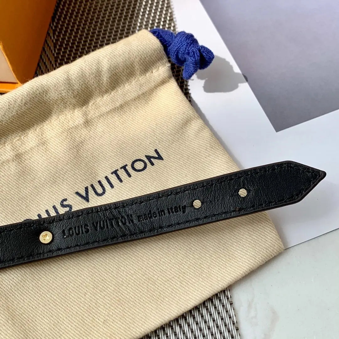 Luxury Leather Bracelet with Gold Accents - Hình 4