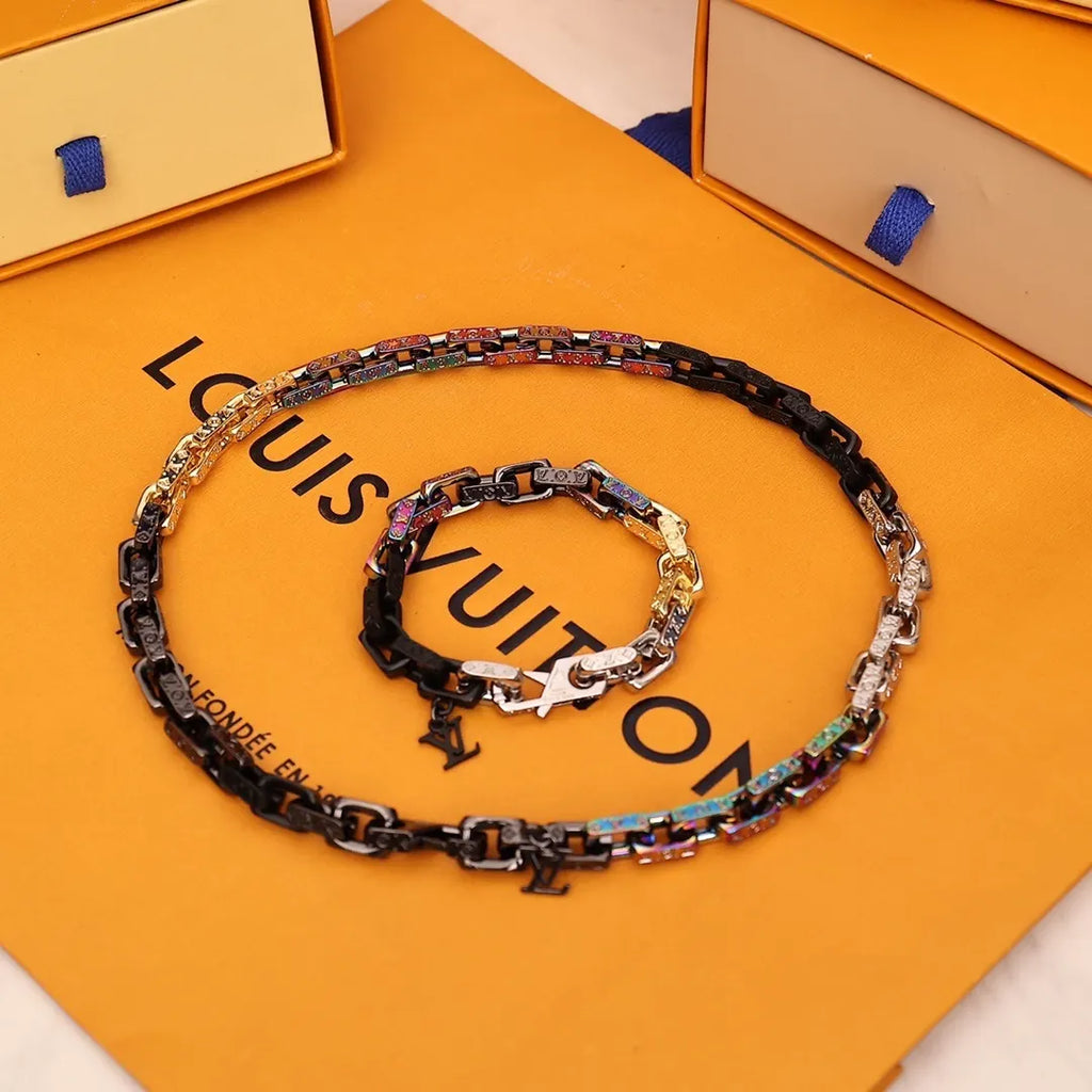 LV Rainbow Chain Necklace - Hình 5