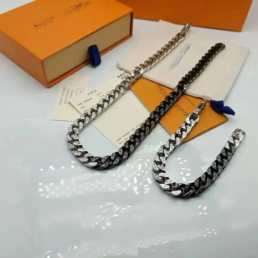 Louis Vuitton Two-Tone Chain Necklace - Hình 3