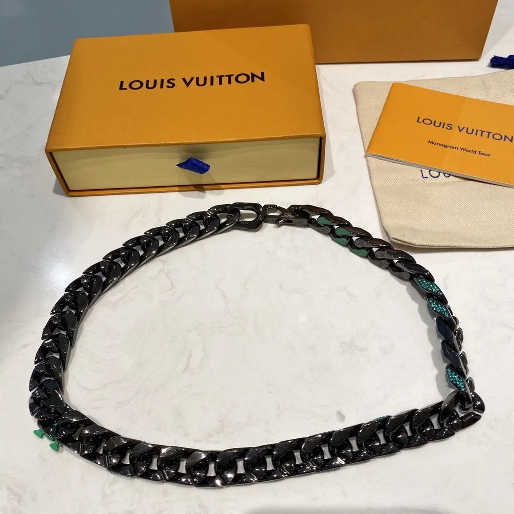 Louis Vuitton Black Chain Necklace