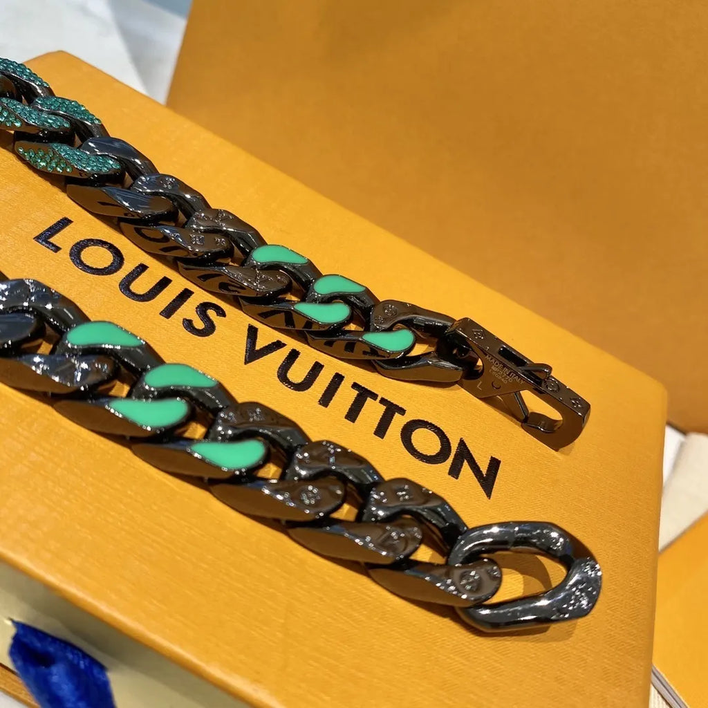 Louis Vuitton Black Chain Necklace - Hình 3