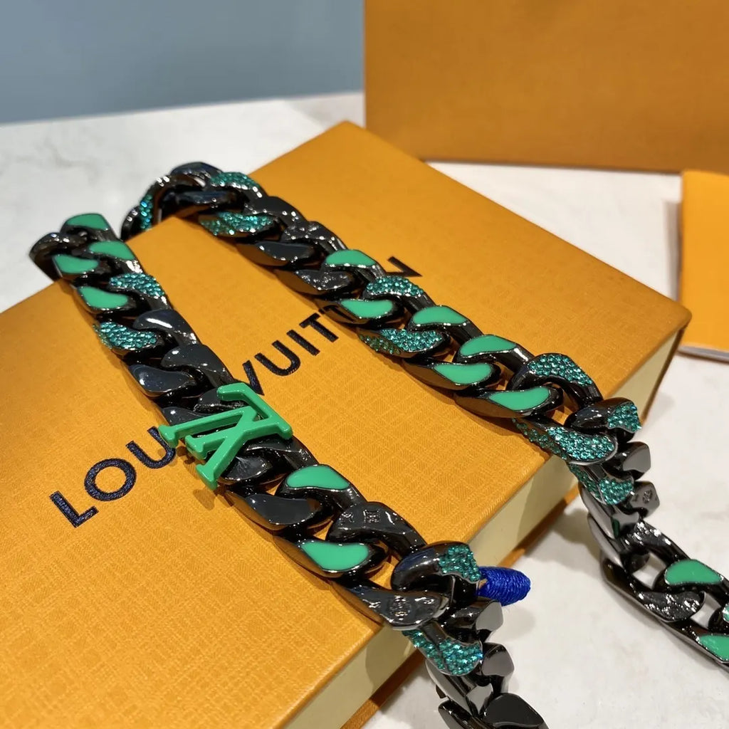Louis Vuitton Black Chain Necklace - Hình 5