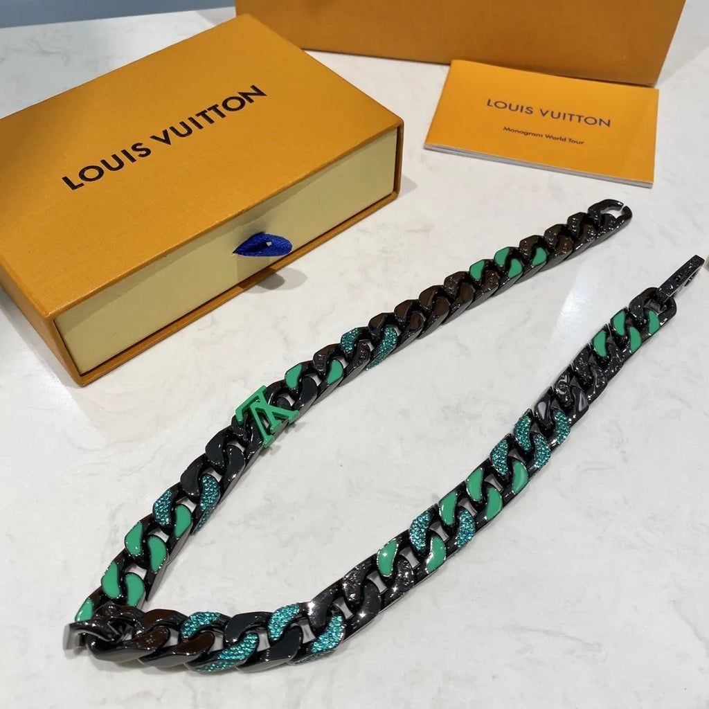 Louis Vuitton Black Chain Necklace - Hình 7