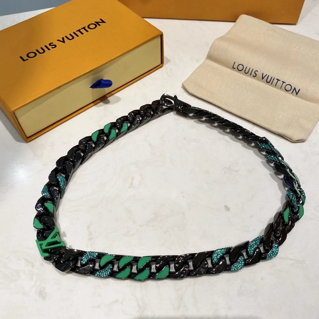 Louis Vuitton Black Chain Necklace - Hình 8