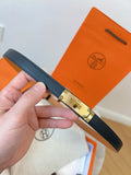buckle Hermes Black Leather Kelly Belt