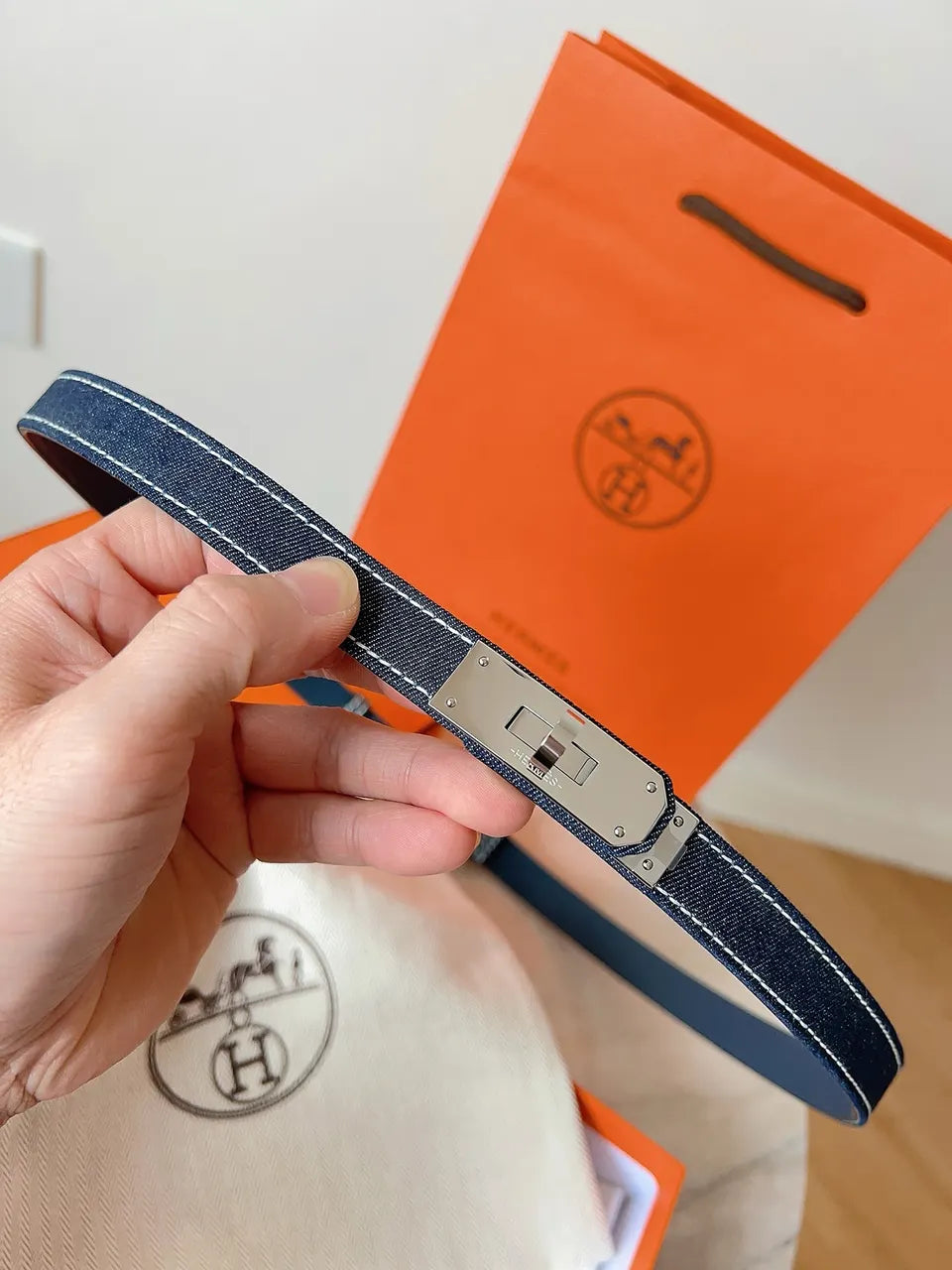 Hermes Denim Bracelet - Hình 4