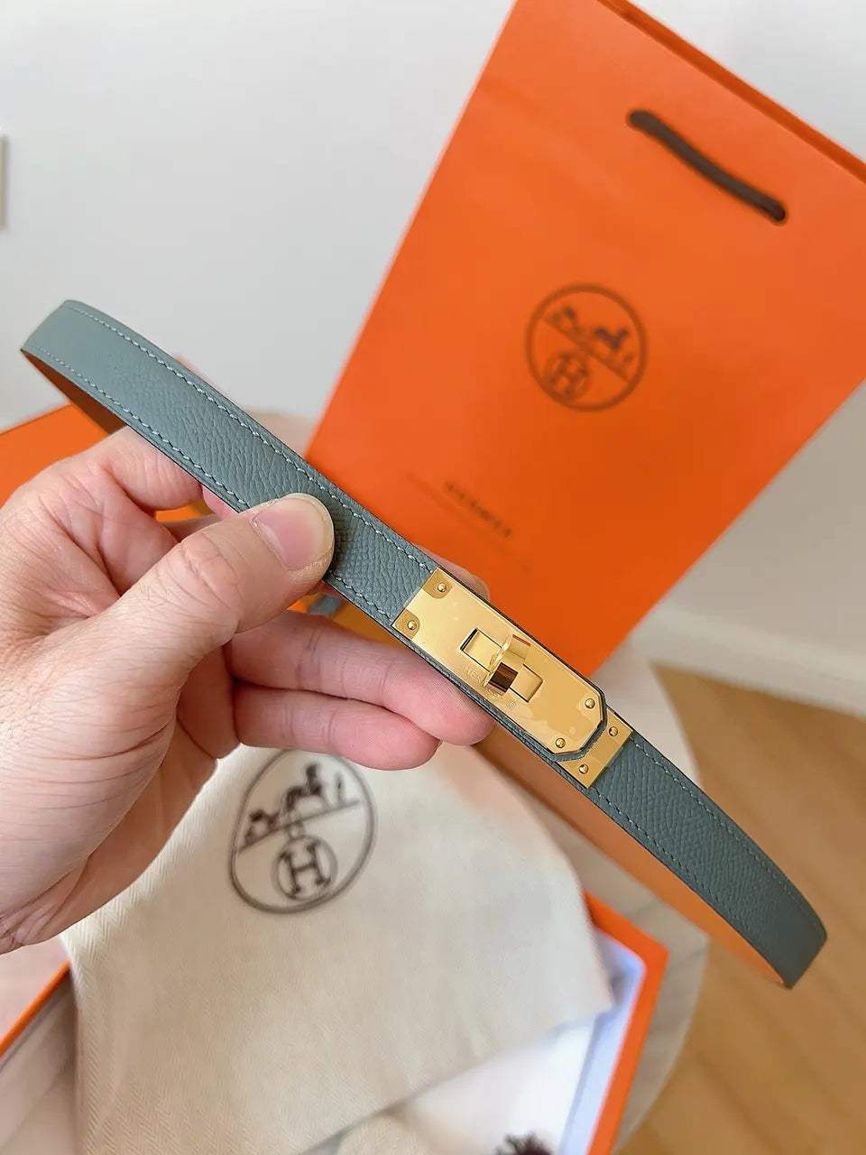 Hermes Blue Grey Bracelet - Hình 2