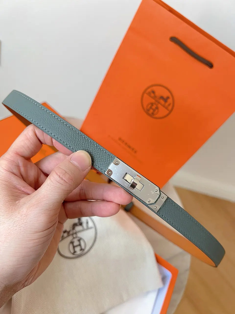 Hermes Blue Grey Bracelet - Hình 4