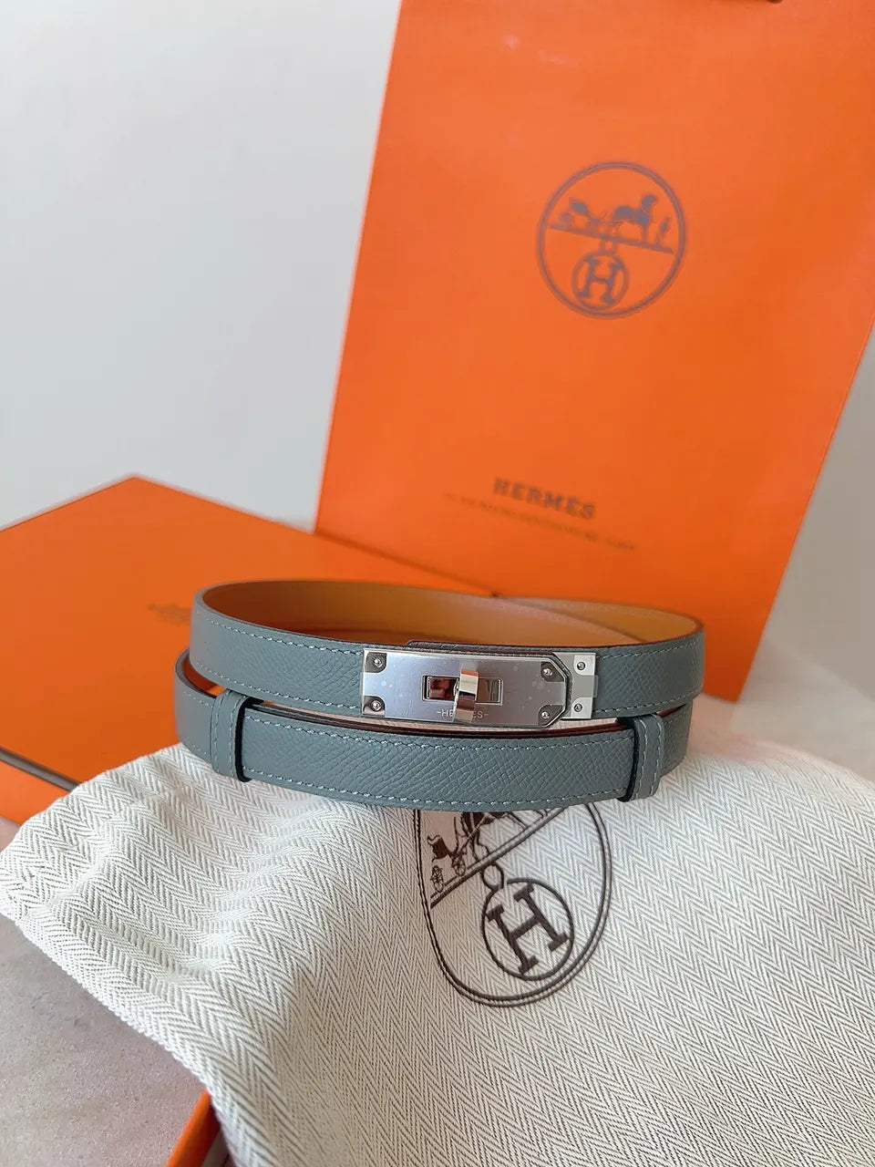 Hermes Blue Grey Bracelet - Hình 6