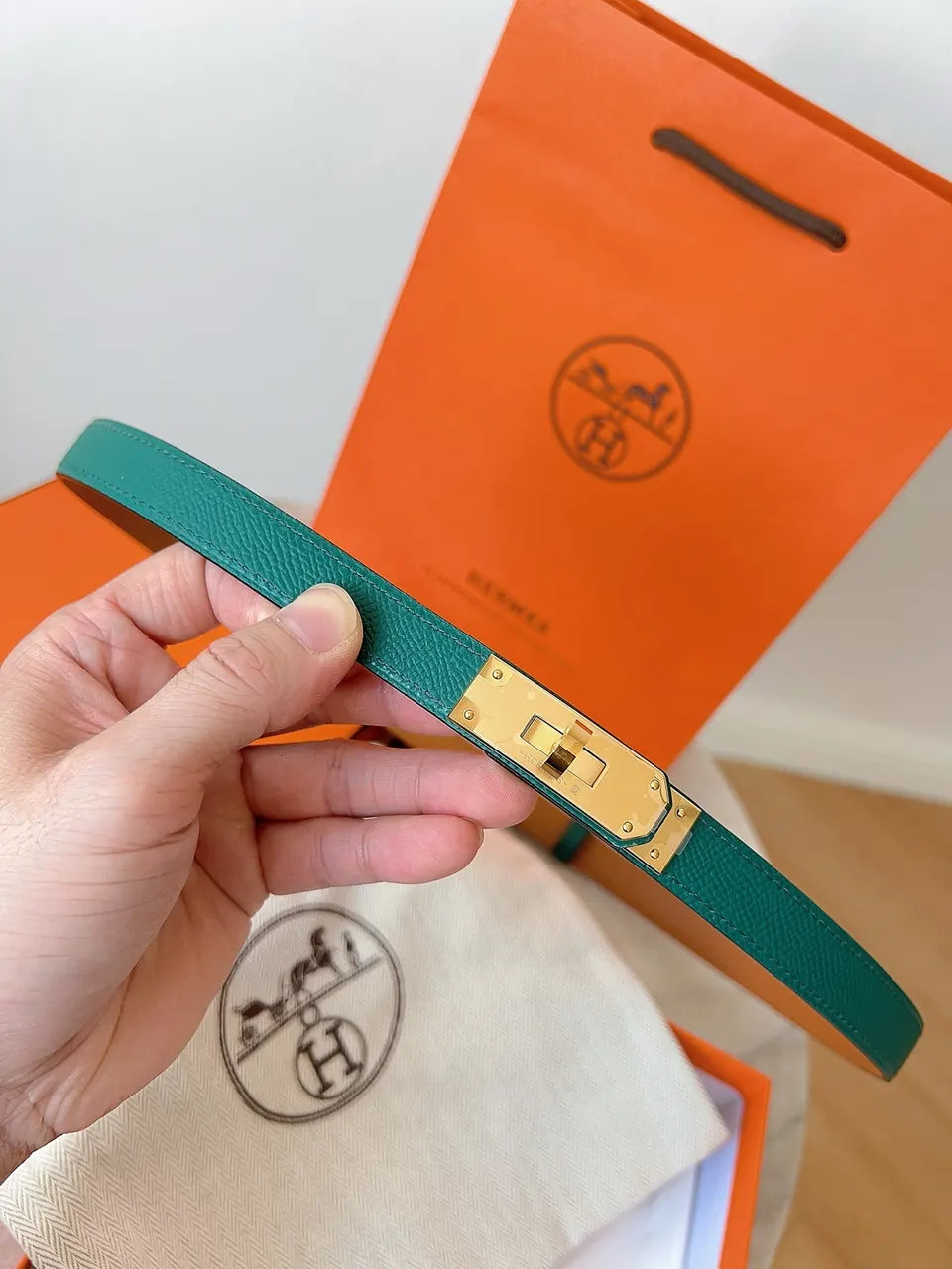 Hermes Kelly Turquoise Bracelet - Hình 2