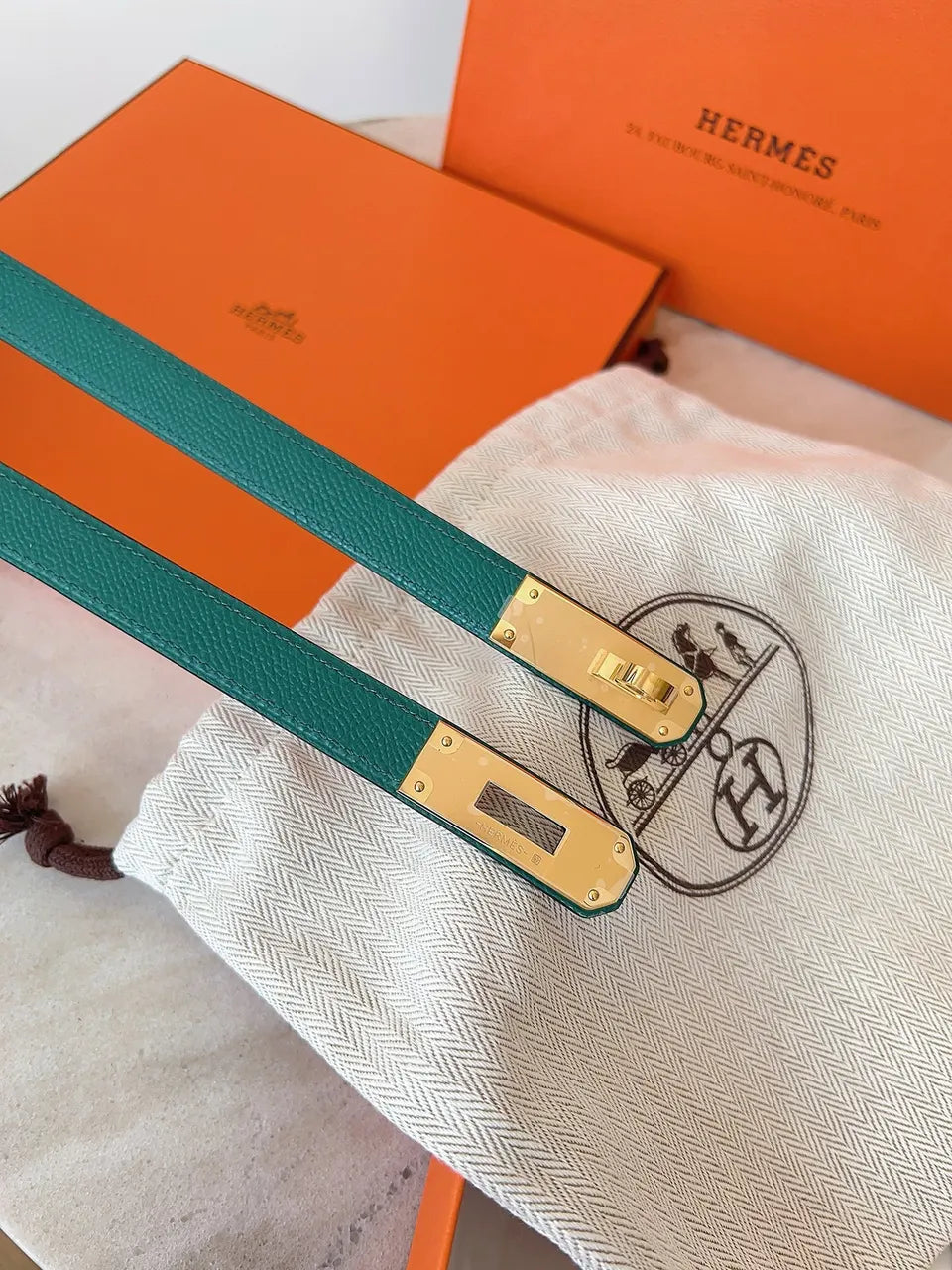 Hermes Kelly Turquoise Bracelet - Hình 3