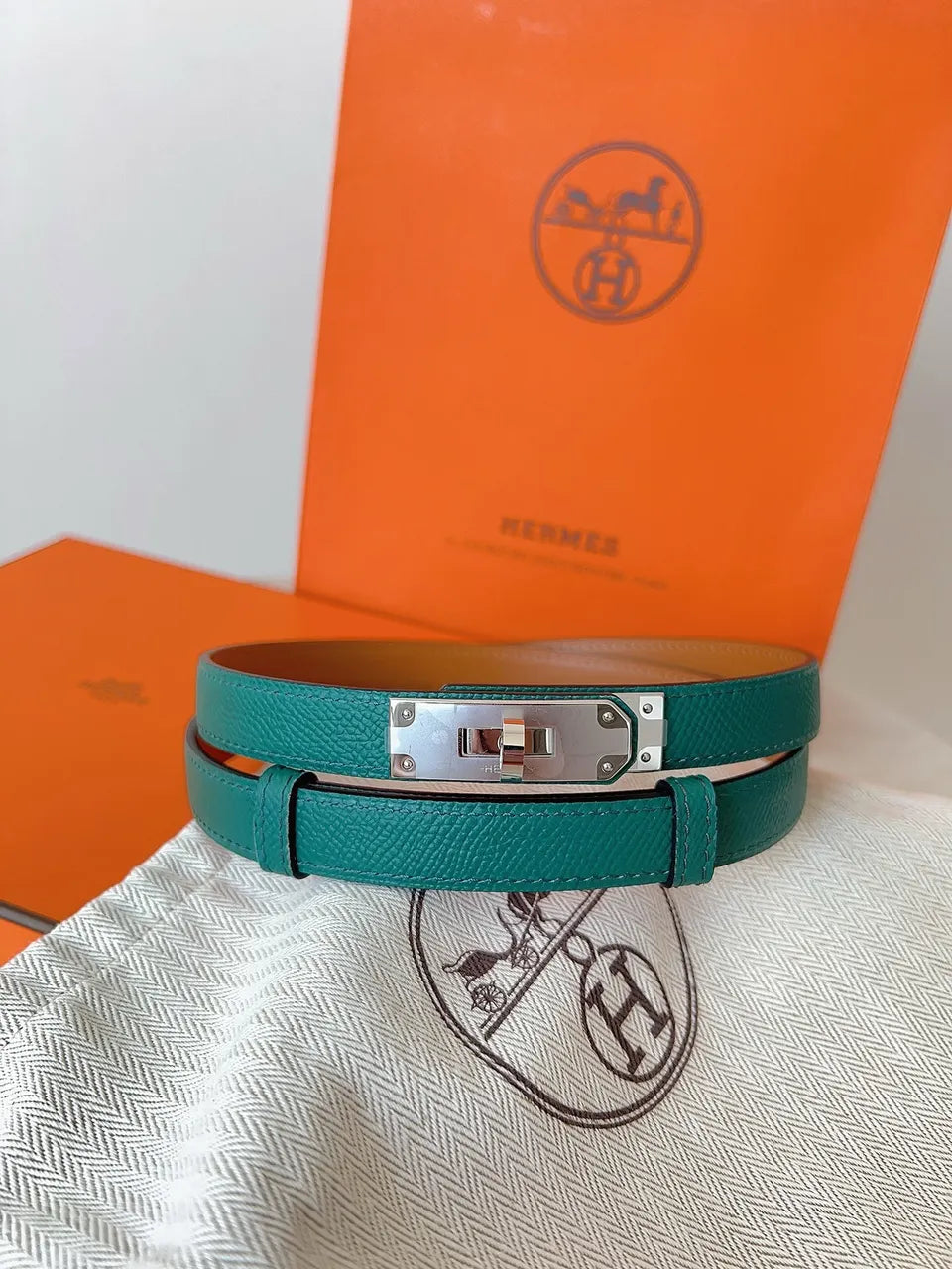 Hermes Kelly Turquoise Bracelet - Hình 4