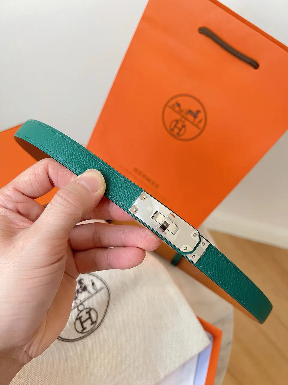 Hermes Kelly Turquoise Bracelet - Hình 5