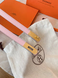 Hermes Pink Leather Kelly Belt