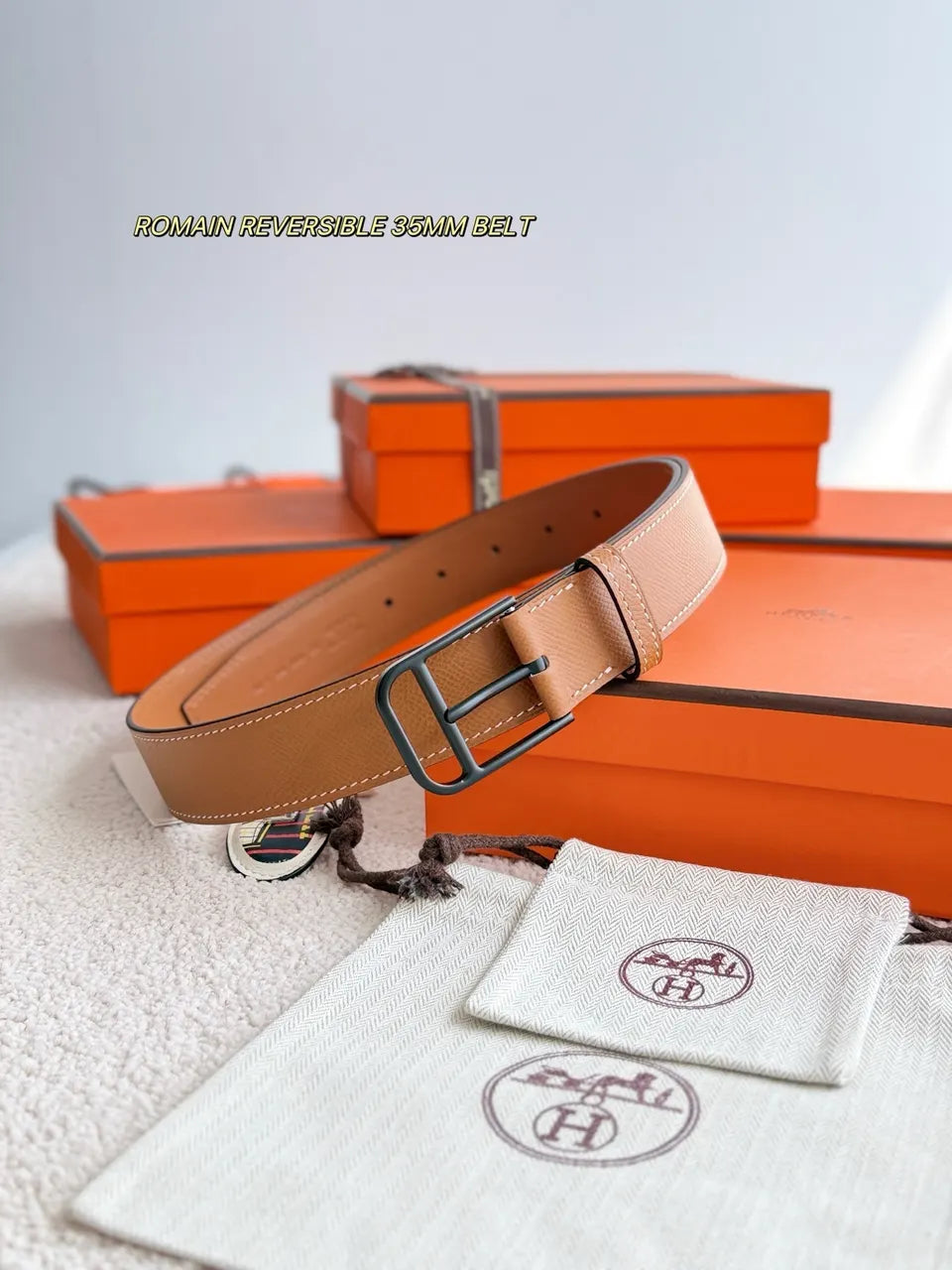 Hermes Romain Reversible Belt