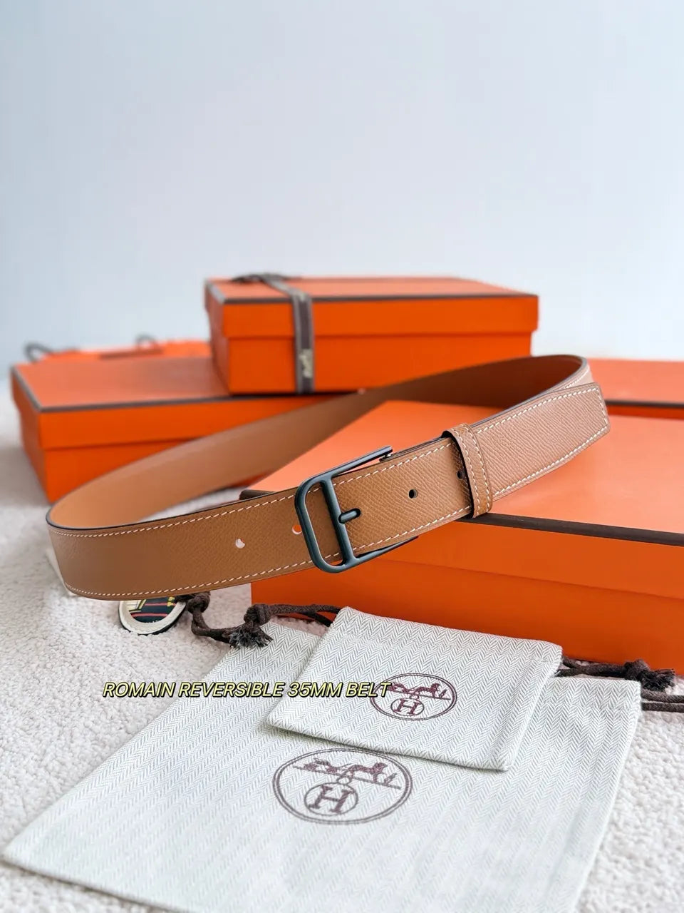 Hermes Romain Reversible Belt - Hình 3