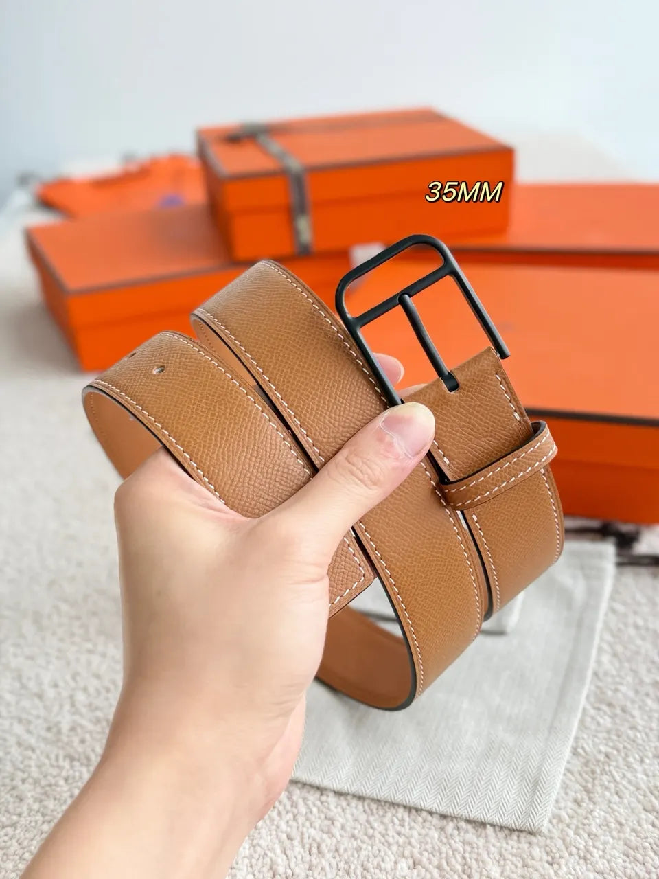 Hermes Romain Reversible Belt - Hình 4