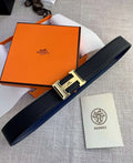 Hermes Black & Blue Reversible Belt