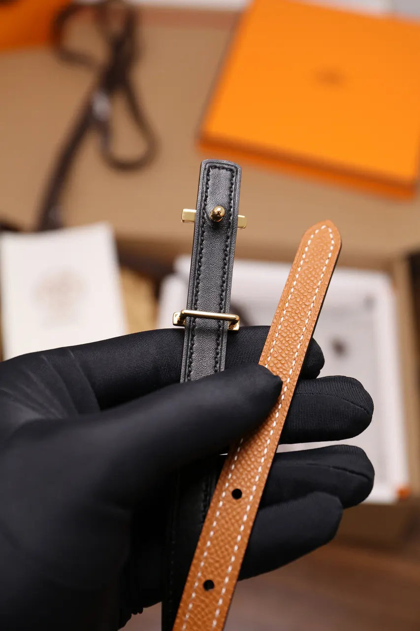Hermes Tan Swift Leather Bracelet - Hình 4