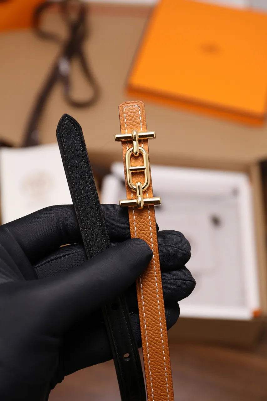 Hermes Tan Swift Leather Bracelet - Hình 5