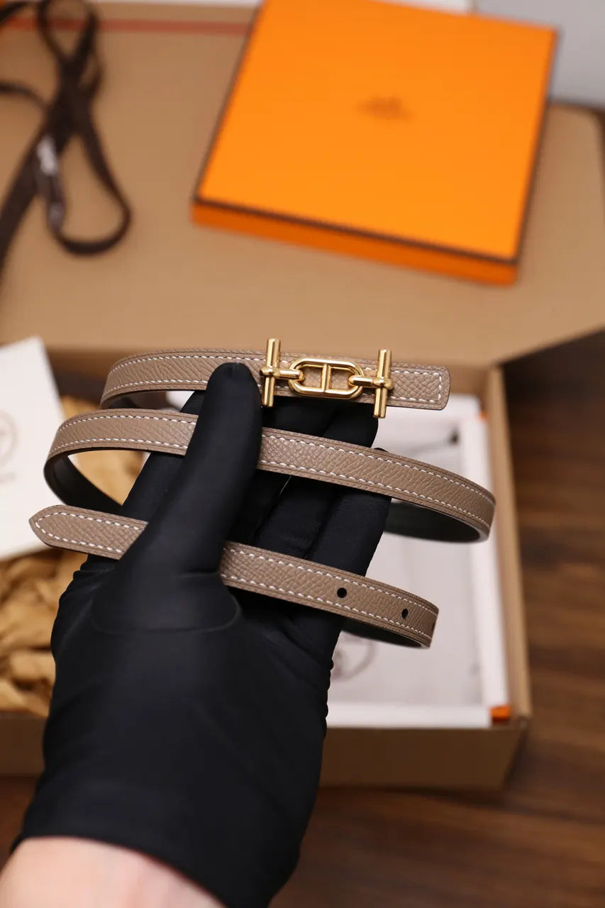 Hermes Etoupe Swift Leather Bracelet