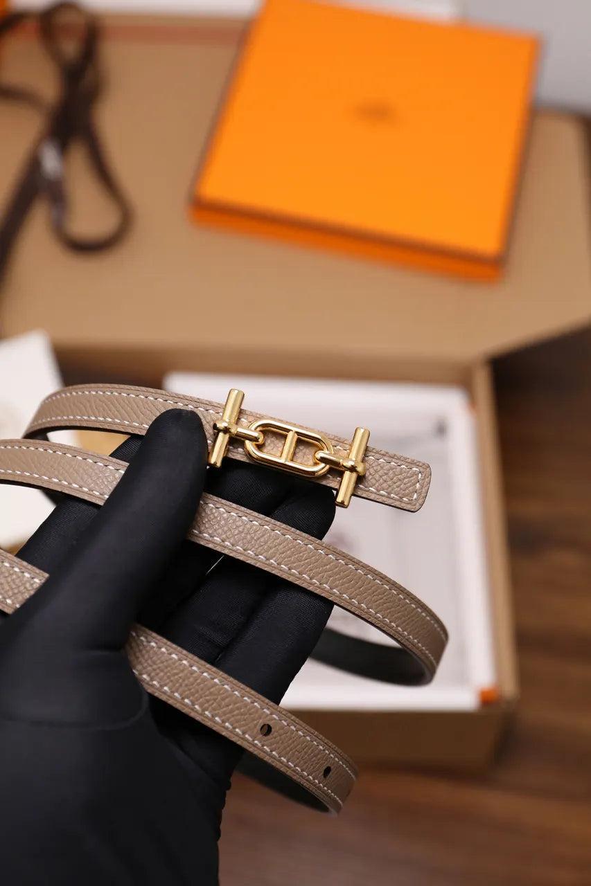 Hermes Etoupe Swift Leather Bracelet - Hình 2