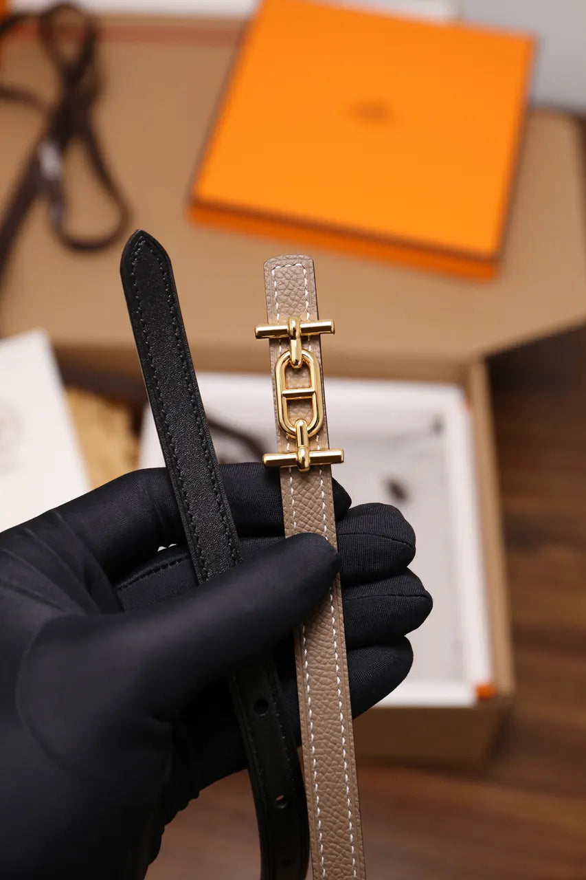 Hermes Etoupe Swift Leather Bracelet - Hình 3