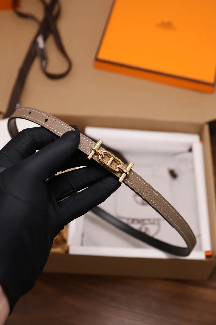 Hermes Etoupe Swift Leather Bracelet - Hình 7