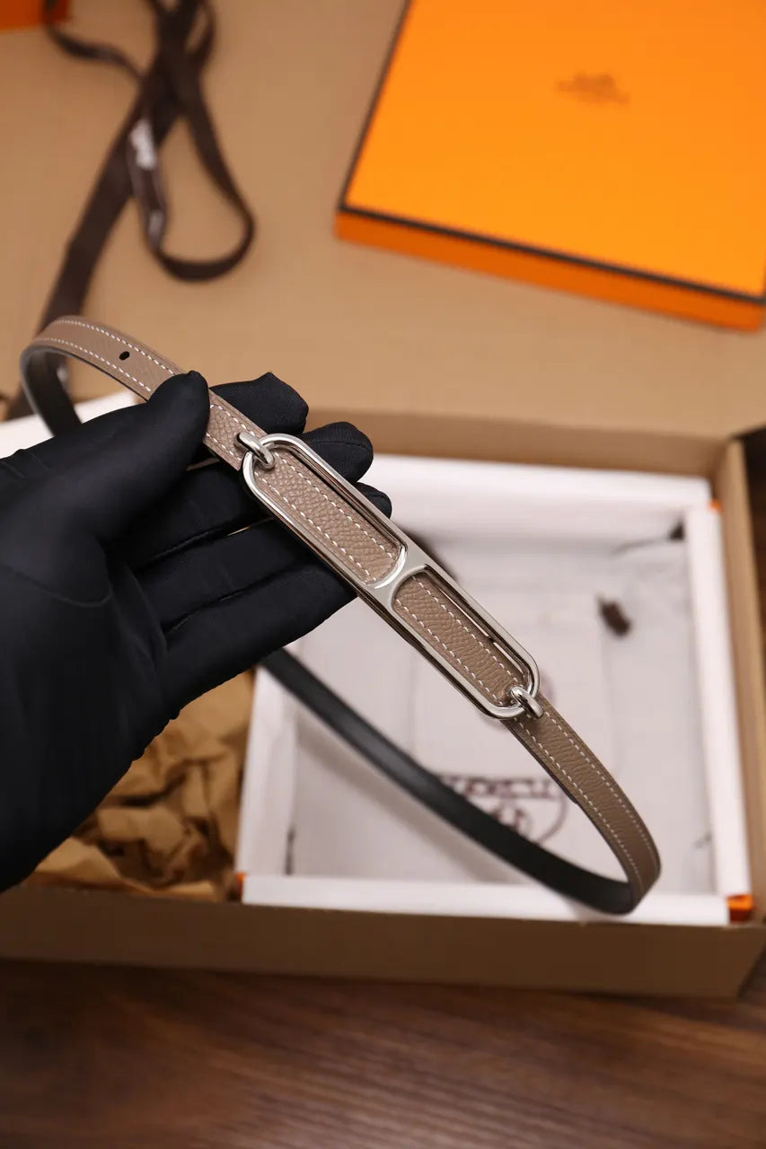 Hermes Etoupe Leather Bracelet - Hình 6