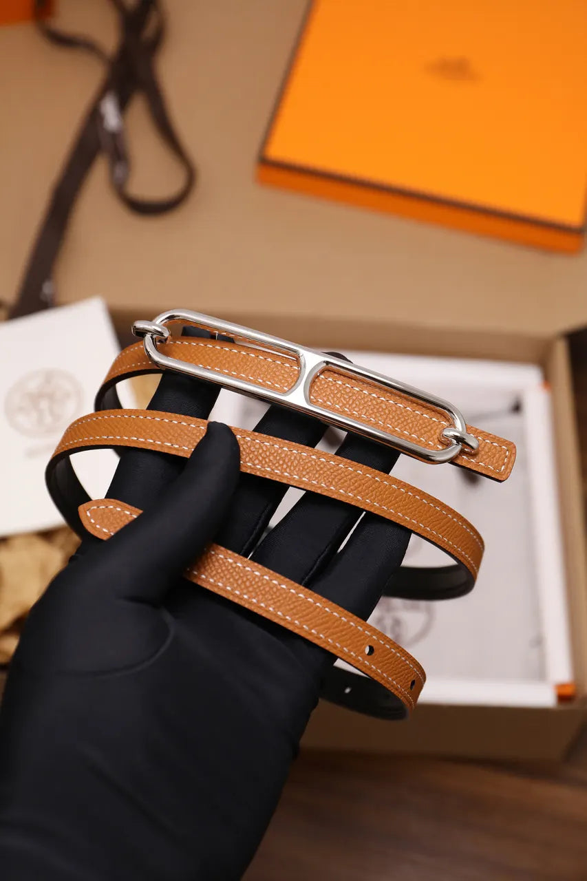 Hermes Gold Swift Leather Belt