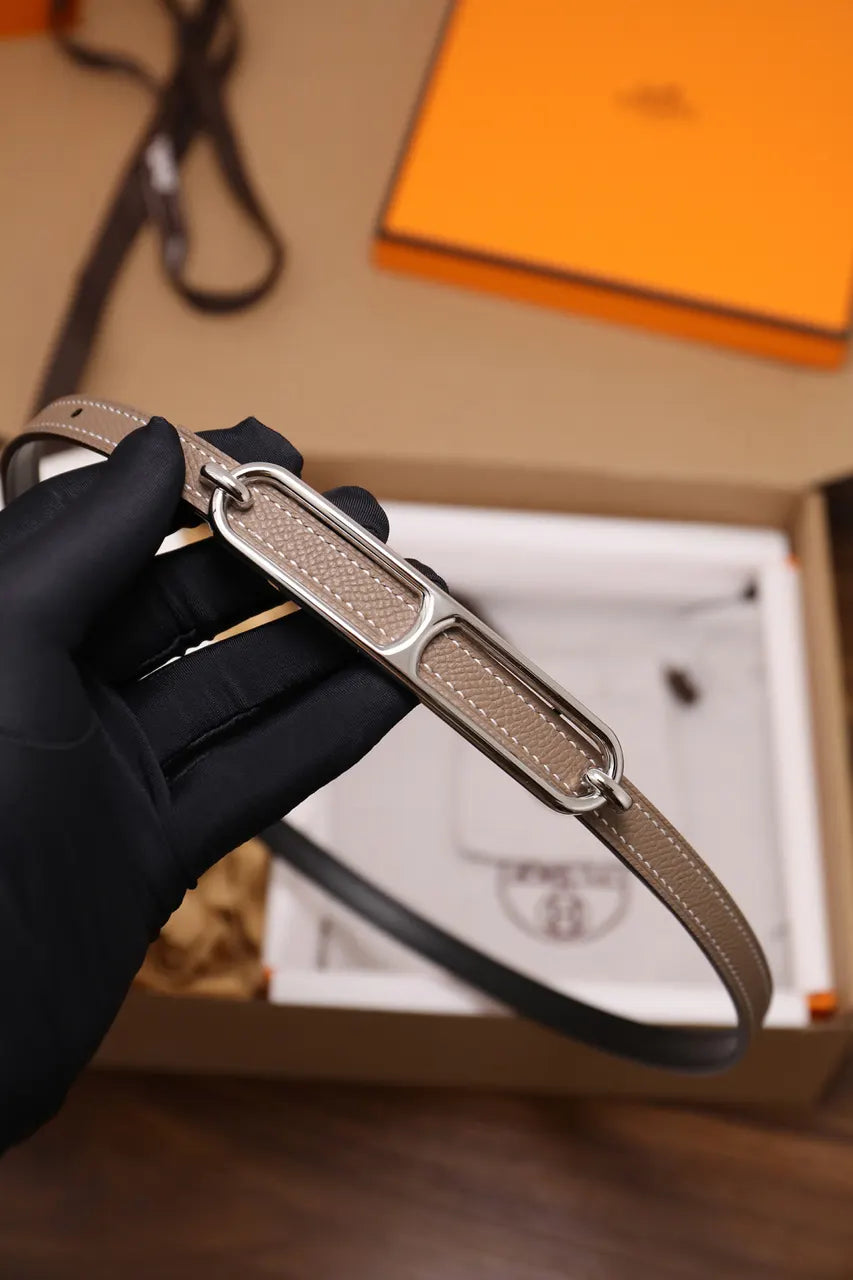 Hermes Etoupe Leather Bracelet - Hình 7