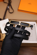 Hermes Black Swift Leather Bracelet