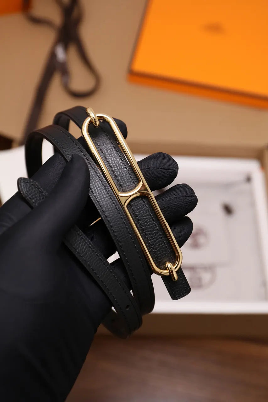 Hermes Black Swift Leather Bracelet - Hình 2