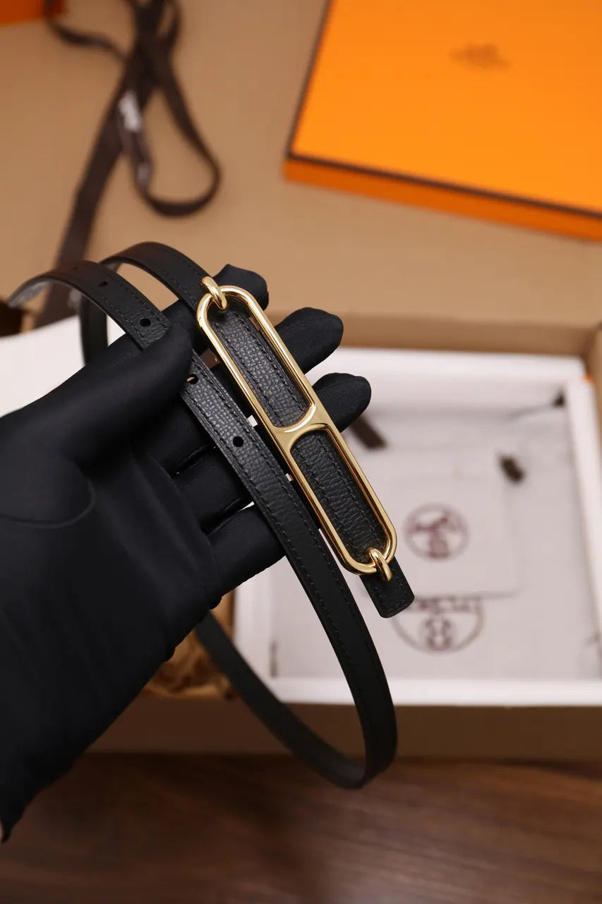 Hermes Black Swift Leather Bracelet - Hình 3