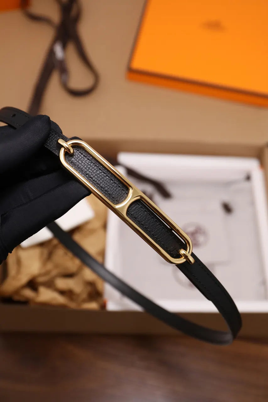 Hermes Black Swift Leather Bracelet - Hình 8