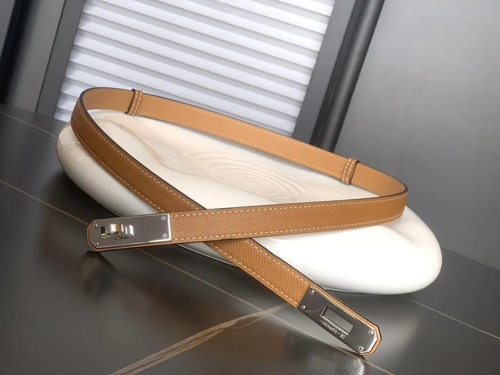 silver constance Hermes Gold Togo Leather Belt