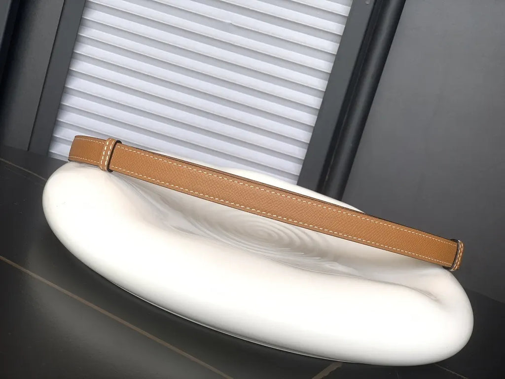 silver constance Hermes Gold Togo Leather Belt - Hình 3
