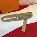 Hermes Beige Canvas Belt