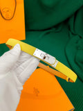 Hermes Kelly Yellow Lizard Belt