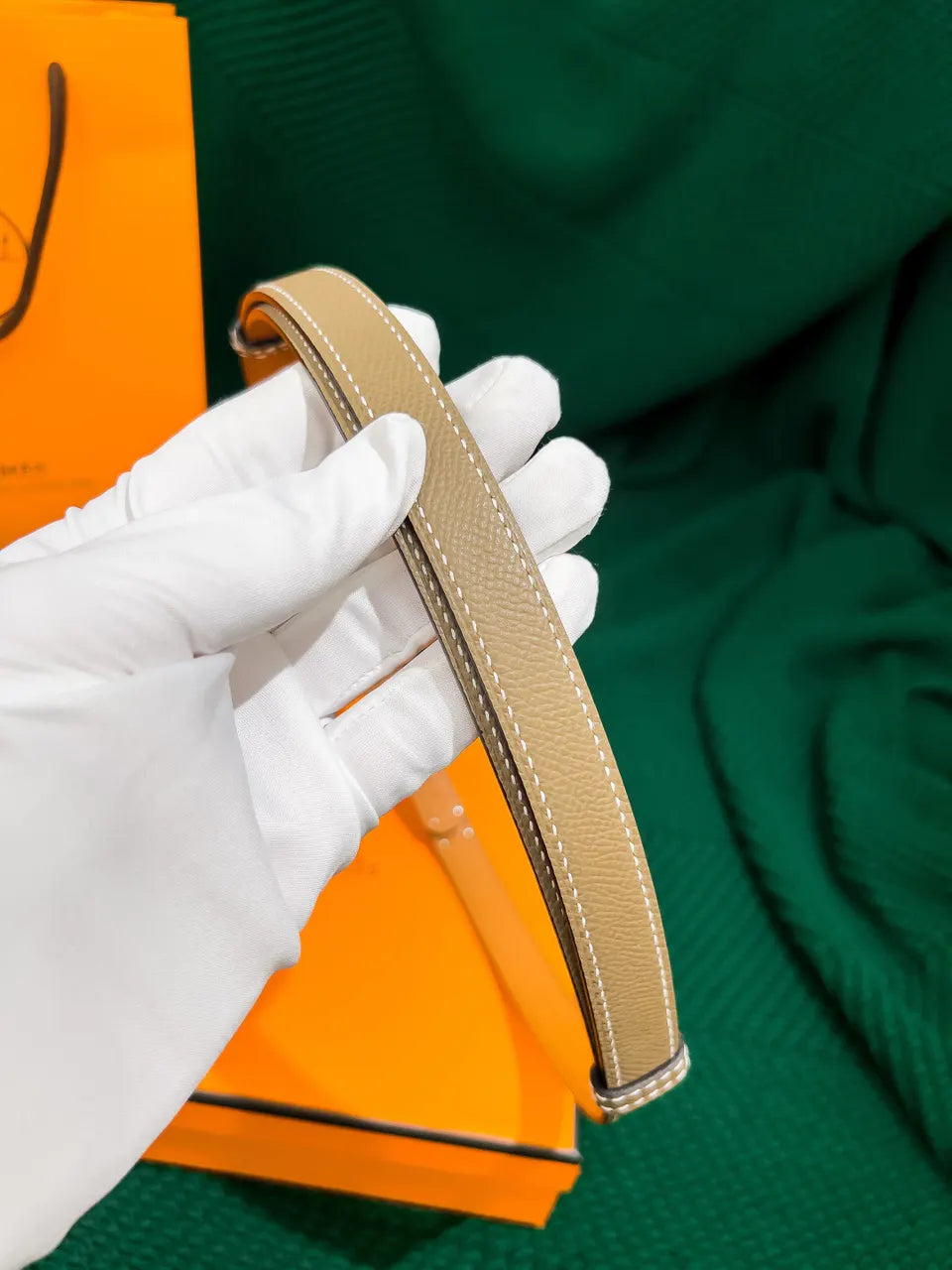 Hermes Etain Leather Bracelet - Hình 3