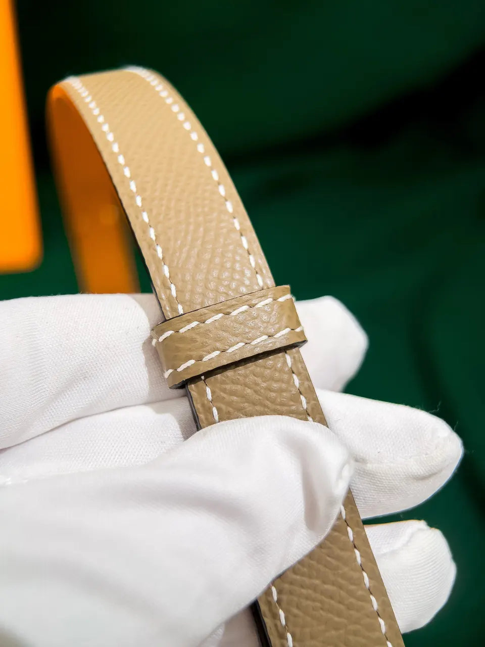 Hermes Etain Leather Bracelet - Hình 4