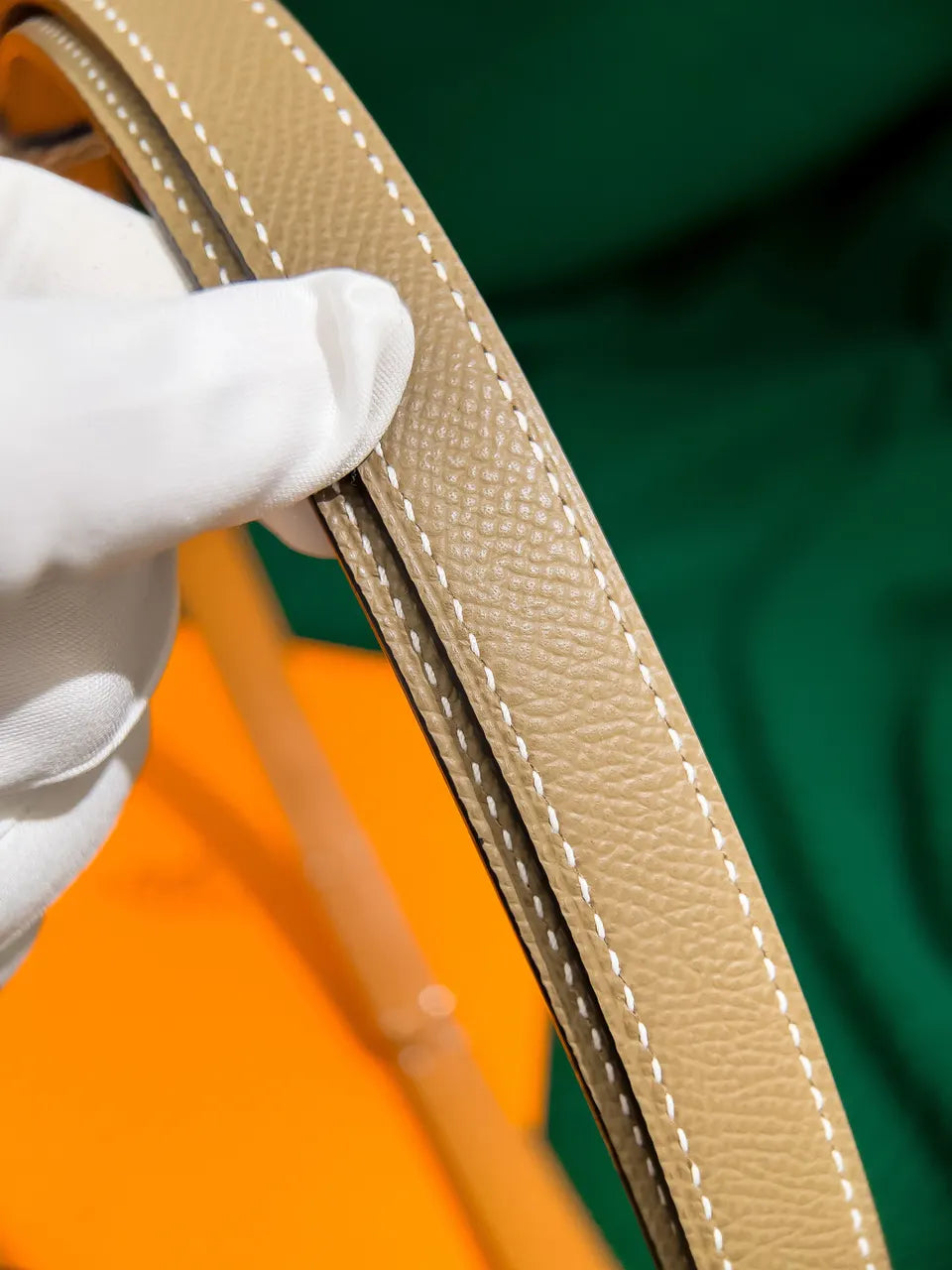 Hermes Etain Leather Bracelet - Hình 5