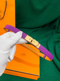 Hermes Purple Leather Belt