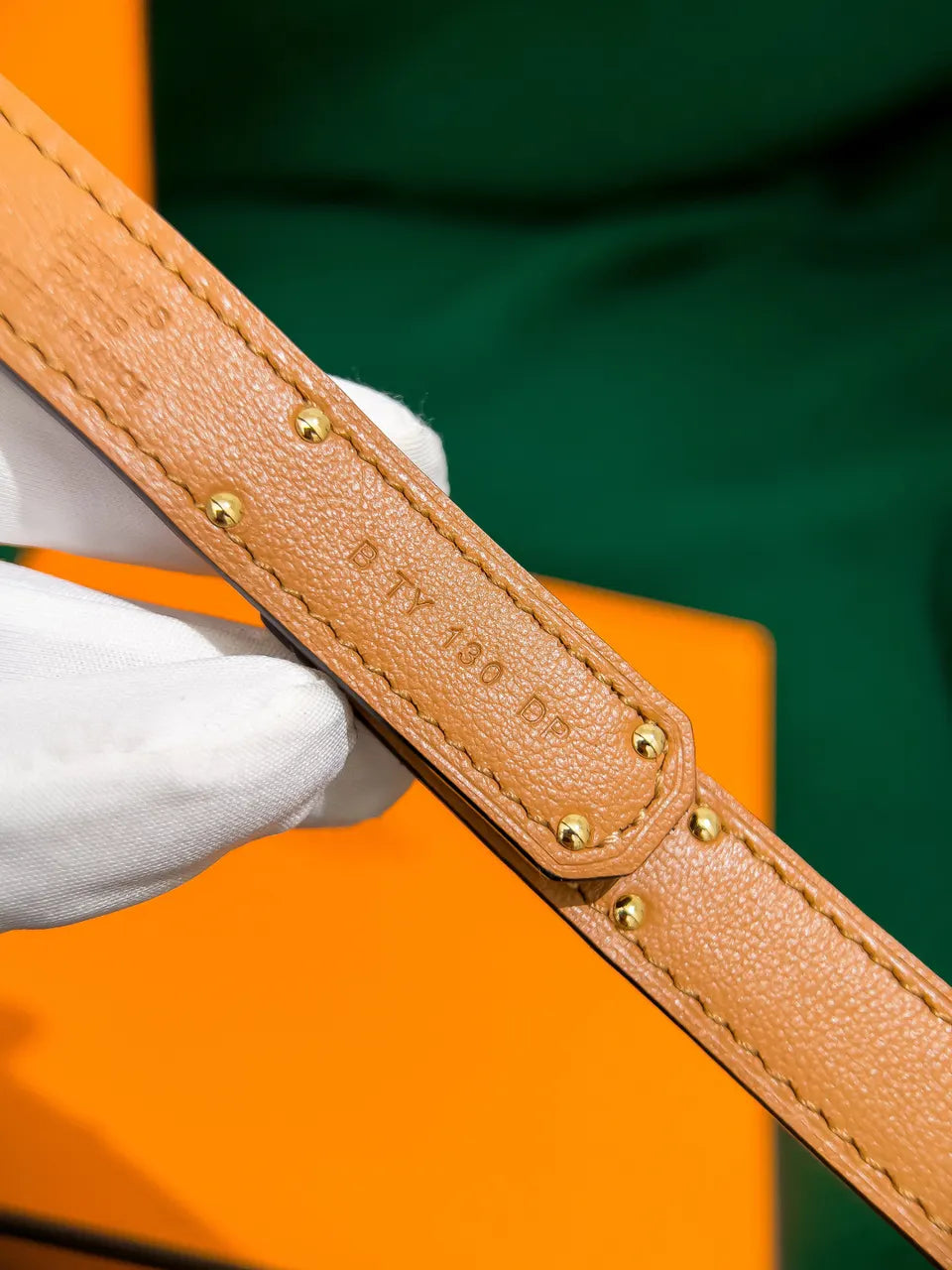 Hermes Purple Leather Belt - Hình 6