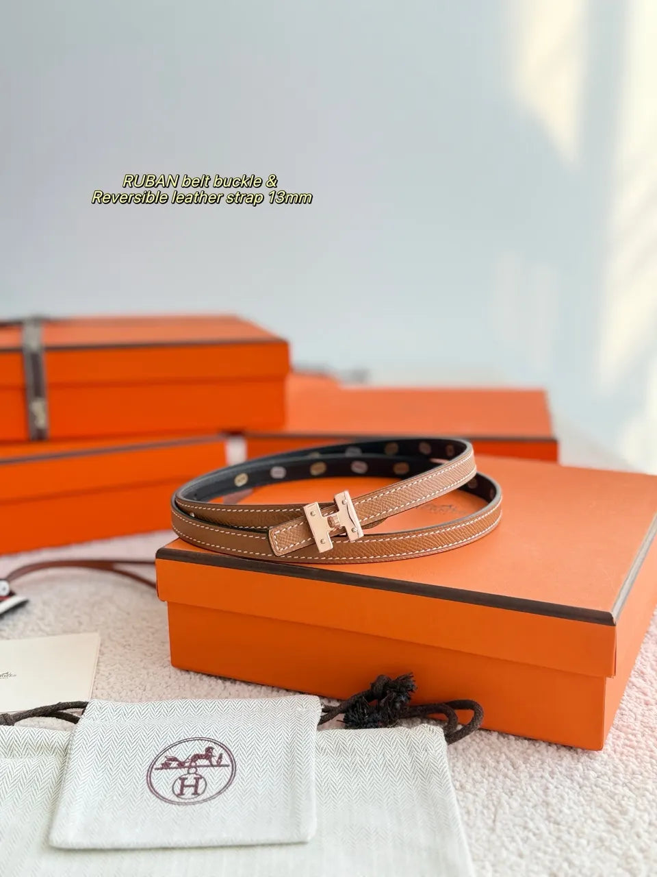 Hermes Ruban Reversible Belt - Hình 4